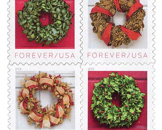 HOLIDAY WREATHS FOREVER STAMPS