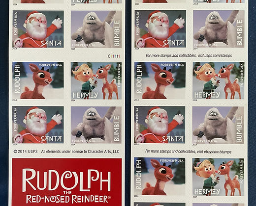 RUDOLPH THE RED NOSE REINDEER FOREVER STAMPS