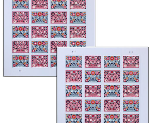 BLUE/PINK LOVE FOREVER STAMPS