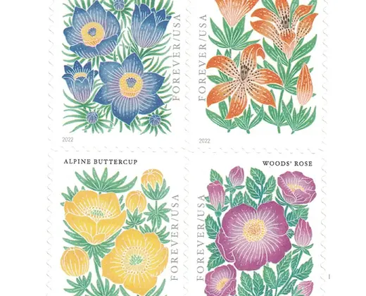 MOUNTAIN FLORA FOREVER STAMPS